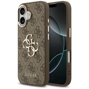 Guess 4G PU Big 4G Classic Logo Case for iPhone 17 Brown