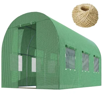 Garden Greenhouse Tunnel 2x3.5 m (7m2) Plonos + 100m Rope for Plants