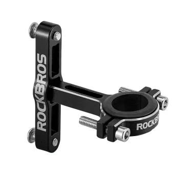 Rockbros KS-416 Adjustable Aluminum Bottle Cage Adapter, Black