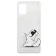 Karl Lagerfeld Choupette Fun dėklas Samsung Galaxy A31, skaidrus