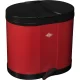 Rūšiavimo šiukšliadėžė Wesco Eco-Double Bin, 2x 15 l, su pedalu, raudona