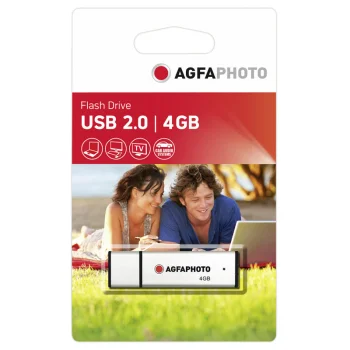 AgfaPhoto USB 2.0 Atmintukas 4GB Sidabrinis