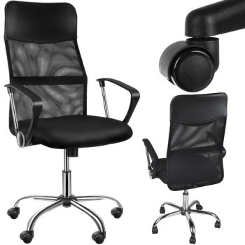 Tinklinė biuro kėdė Case Malatec 23236, juoda