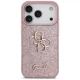 Guess Fixed Glitter Big 4G dėklas skirtas iPhone 17 Pro / 18 Pro, rožinis