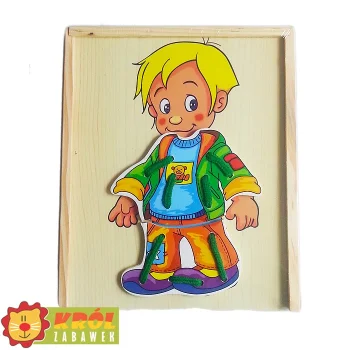 Medinė rengimo dėlionė berniukui Bakalu