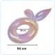 Inflatable Swimming Ring with Glitter and Mermaid Tail Galaxy, 94 cm