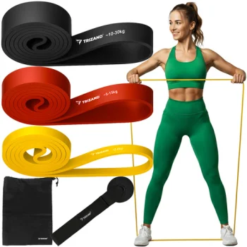 Trizand 00025879 Resistance Band Set, 3 pcs, with Door Anchor