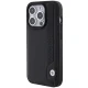 BMW Leather Blue Dots iPhone 15 Pro Max dėklas, juodas