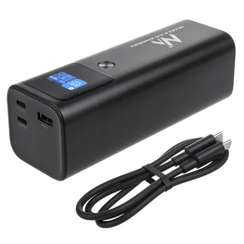 Išorinė baterija Maclean MCE335, 24600mAh, PD 140W, juoda