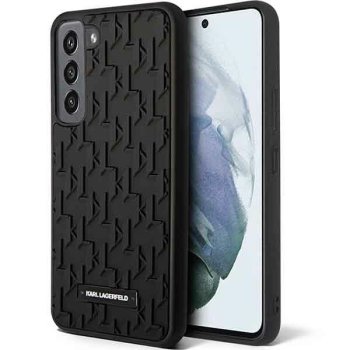 Karl Lagerfeld 3D Monogram dėklas Samsung Galaxy S23 telefonui, juodas