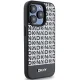DKNY iPhone 15 Pro Case Leather Printed Pattern Metal Logo MagSafe, Black
