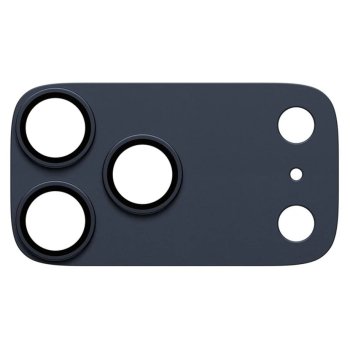 Apsauginis kameros stiklas PanzerGlass Fender iPhone 17 Pro Max, mėlynas