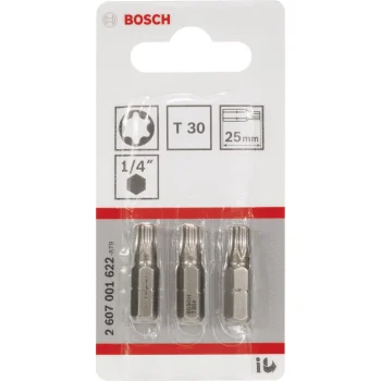 Bosch suktuvo antgaliai Torx T30 25 mm, 3 vnt.