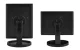 LED kosmetinis veidrodis su 22 diodais ir 2x/3x padidinimu, juodas
