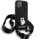 Karl Lagerfeld iPhone 15 Case Crossbody Silicone Choupette, Black