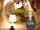 Ultragarsinis oro drėkintuvas ir aromato difuzorius su RGB LED, 300 ml, tamsiai rudas