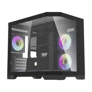 Kompiuterio korpusas Darkflash FT418 su 6 aRGB ventiliatoriais, juodas