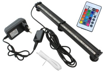 Akvariumo LED šviestuvas su burbulų efektu RGB, 28 cm