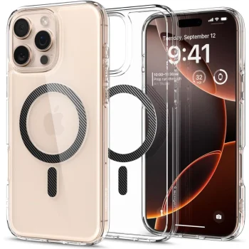Spigen Ultra Hybrid Mag dėklas, skirtas iPhone 16 Pro Max, Carbon Fiber