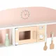 Medinė vaikiška žaislinė virtuvėlė MODERN CLASSIC su priedais 81 cm, rožinė