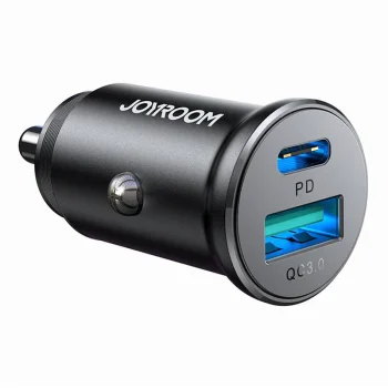 Automobilinis įkroviklis Joyroom JR-CCN05, 30W (USB-A, USB-C), juodas