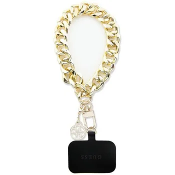 Guess Universal Big HandStrap 4G Charm telefono virvelė-rankenėlė, auksinė