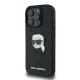 Apple iPhone 16 Pro 6.3\" Karl Lagerfeld Monogram Karl Head Pin Case Cover, Black