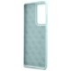 Guess Silicone Script dėklas Samsung Galaxy S21 Ultra, mėlynas