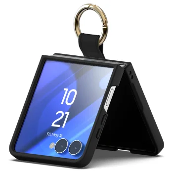 Dėklas Mercury Gold Ring Case telefonui Samsung Galaxy Z Flip8, juodas
