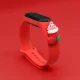 Kalėdinis dirželis Xiaomi Mi Band 3 / 4 su kojinės motyvu raudonas