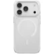 Uniq Hybrid MagClick Charging Veren dėklas iPhone 18 Pro / 17 Pro, baltas (Chalk Frost)
