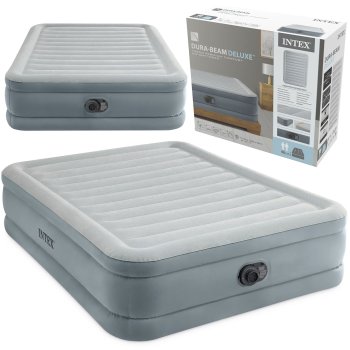 Intex 64824 dvigulis pripučiamas čiužinys 203x152x46 cm su elektrine pompa