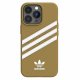 Adidas dėklas iPhone 13 Pro Max telefonui, OR Molded PU, smėlinis / auksinis