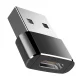 USB-C to USB-A Adapter Female to Male OTG for Data Sync and Charging, Black