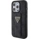 Guess dėklas iPhone 15 Pro Max telefonui Grip Stand 4G Triangle Strass, juodas