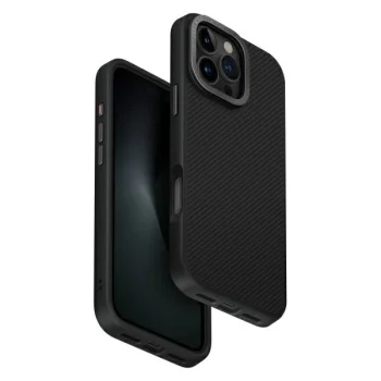 Uniq Keva Max Magclick dėklas, skirtas iPhone 16 Pro Max, juodas