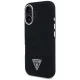 Dėklas Guess Denim Triangle Logo MagSafe skirtas iPhone 16, juodas