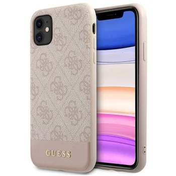 Guess 4G Stripe dėklas iPhone 11 / XR, rožinis