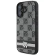 DKNY dėklas, skirtas iPhone 16, Checkered Pattern & Printed Stripes, juodas