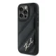 Karl Lagerfeld dėklas iPhone 15 Pro Max telefonui Diagonal Quilted Script, juodas