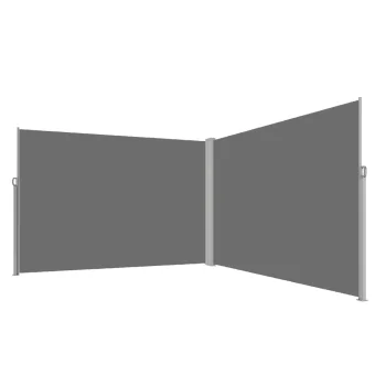 Ištraukiama kampinė šoninė markizė LUARO, 181 x 620 cm, pilka