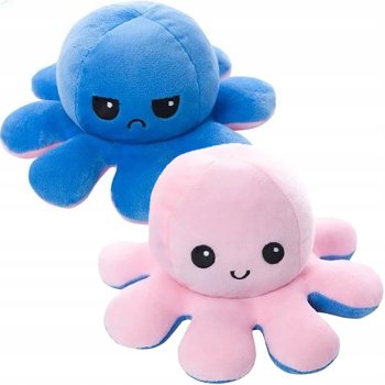 Mascot Octopus 2in1 Double-sided Plush Toy, 20cm