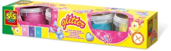 SES Creative Glitter Play Dough, 4 x 90g