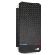 BMW Carbon Tricolor Stripe iPhone XS Max atverčiamasis dėklas, juodas