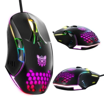 Laidinė žaidimų pelė Onikuma CW902 su RGB apšvietimu, juoda