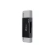 Devia EL239 2-in-1 SD TF Card Reader USB USB-C 2.0, black