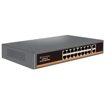 PoE komutatorius 16x 100Mbps PoE + 2x Gigabit Uplink, 250W