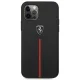 Ferrari dėklas „iPhone 12 Pro Max Off Track Leather Nylon Stripe“, juodas