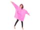 Warm Oversized Hoodie Blanket 2-in-1 Wearable Sweatshirt, Pink