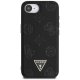 Guess Grained Hot Stamp Peony Triangle Logo MagSafe dėklas iPhone 16e, juodas
